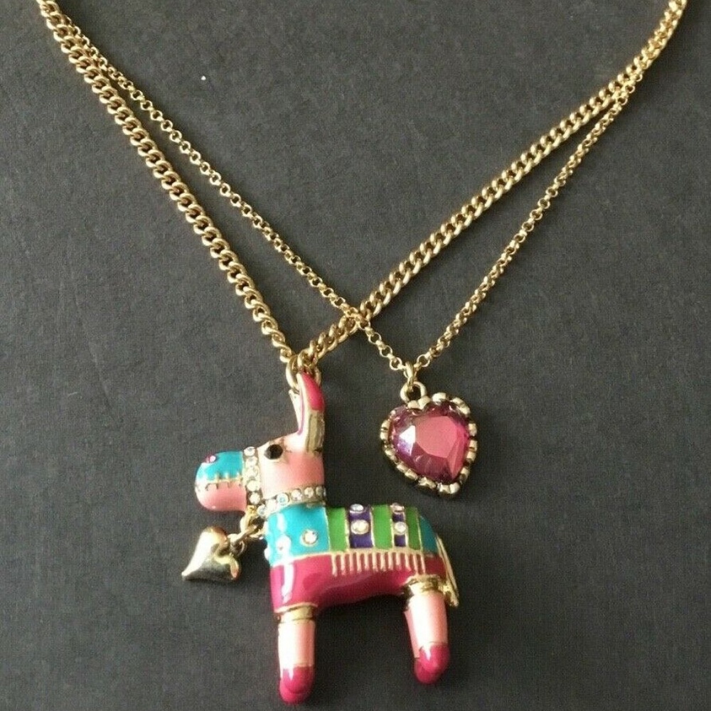 Betsey Johnson Donkey Necklace
